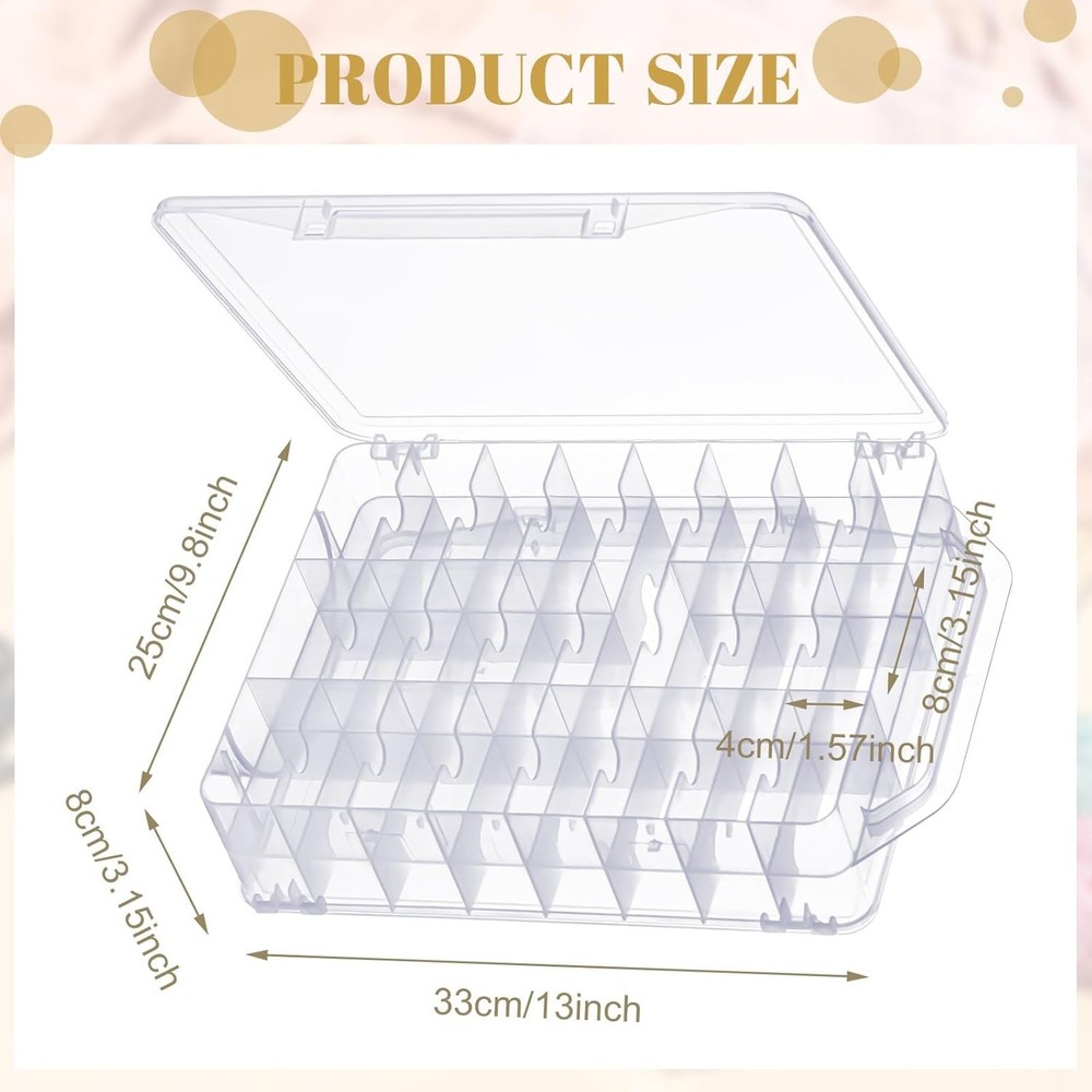 Mifoci 1 Pcs 46 Grids Sewing Organizer Double Sided Thread Box Storage...