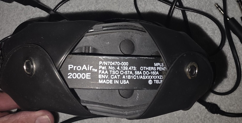 Telex Proair 2000e Aircraft Headset Aviation Communication