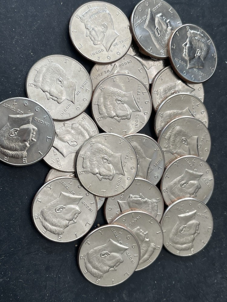 1997-D FULL ROLLS MINT STATE UNCIRCULATED KENEDY HALF DOLLARS
