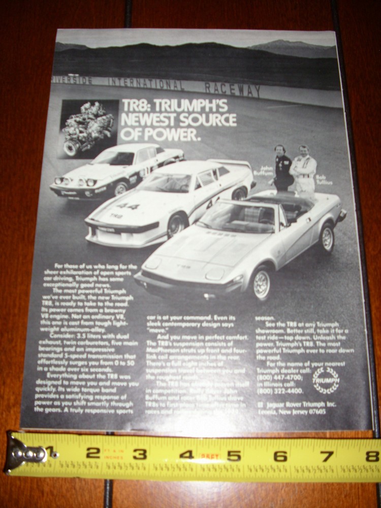 TRIUMPH TR8 ORIGINAL AD