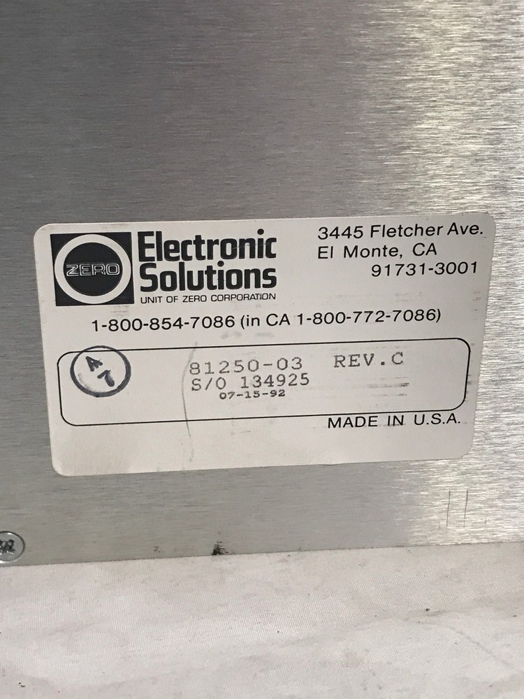 ELECTRONIC SOLUTIONS 81250-03 W/ CARDS
