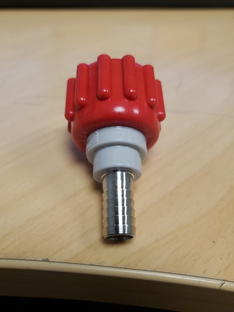Connector BIB,3/8" Coke Red