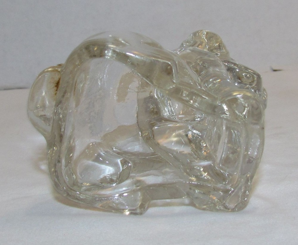 Vintage Dog Glass Candy Container