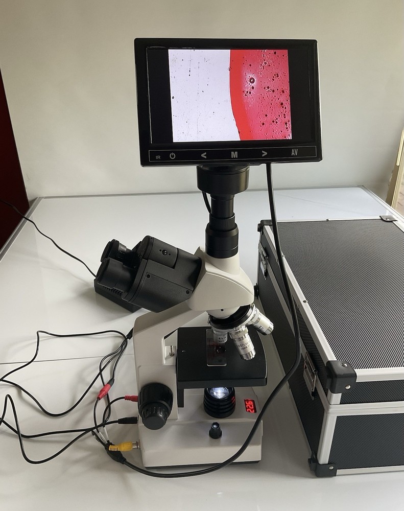 Microscope for Adults with 40X-2500X Magnification, Lab Trinocular Compound