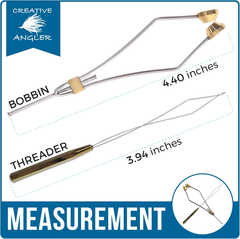 Fly Tying Bobbin and Threader Combo - Essential Fly Tying Tools, Durable Fly Tyi