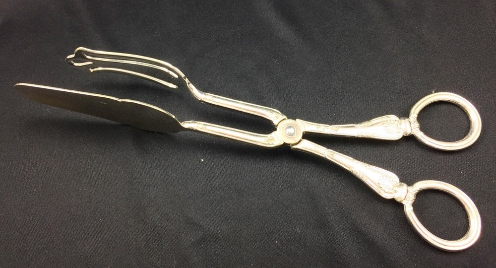 FB Rogers silverplated tongs serveware - pair