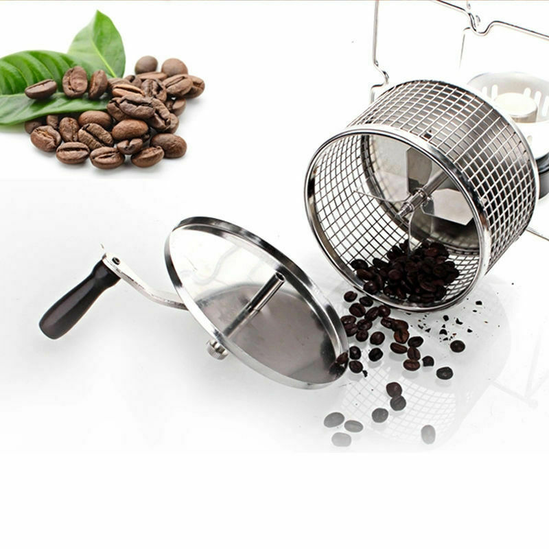 Manual Coffee Roaster Machine Home Kitchen Roller Baking Machine +Alcohol Burner