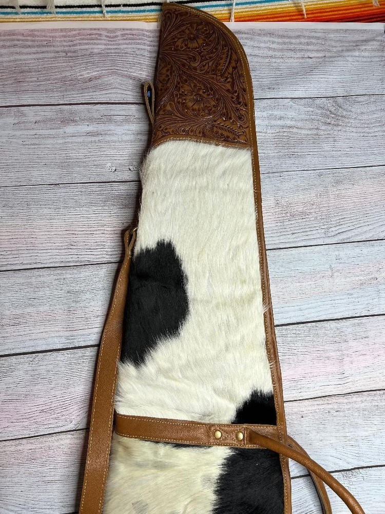 MYRA ~ TOOLED ~ LEATHER ~ COWHIDE ~ SOFT ~ RIFLE ~ STORAGE ~ CASE