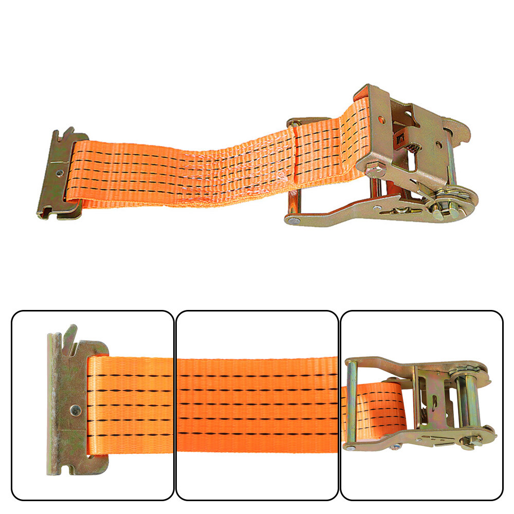 4 Set 2" x 20' E-Track Ratchet Tie Strap Enclosed Cargo Van Straps 4400-lbs