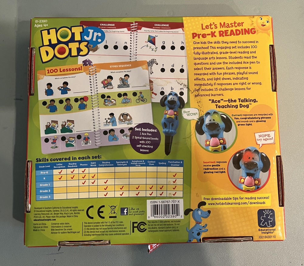 Educational Insights Hot Dots Jr. Let's Master Pre-K Reading Set