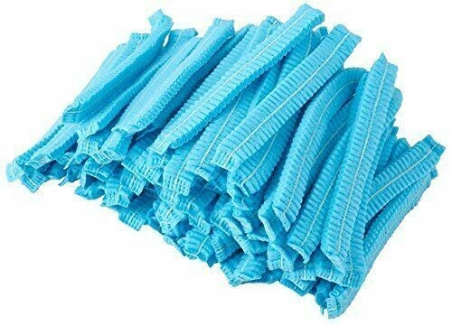 Bouffant Caps Blue Disposable & Stretchable (100 Pieces) NEW