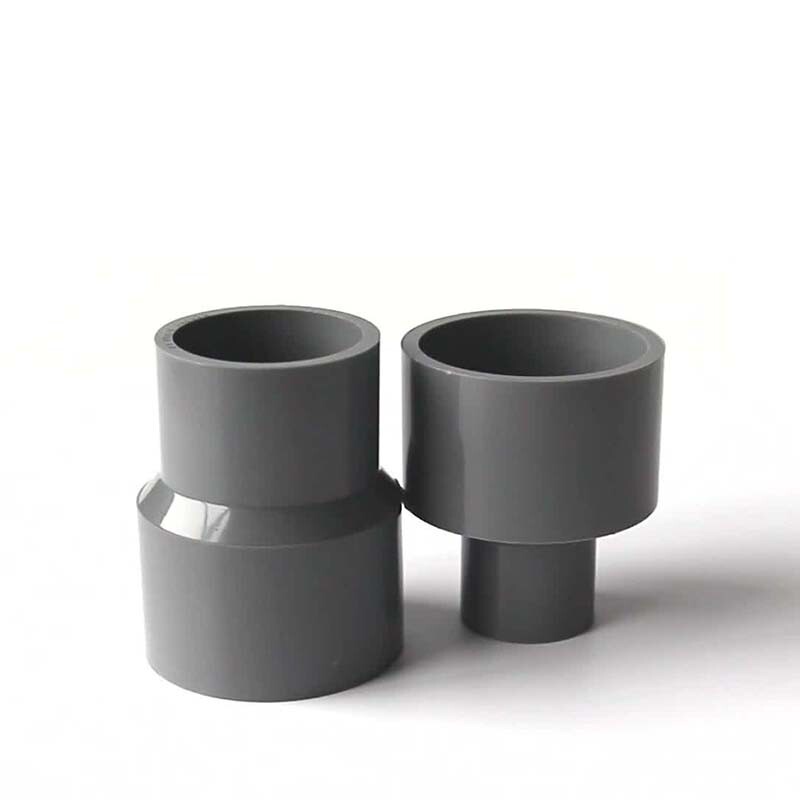 PVC Reducing Straight Connector Water Pipe Reducer Coupling Adapter Fitting Gray