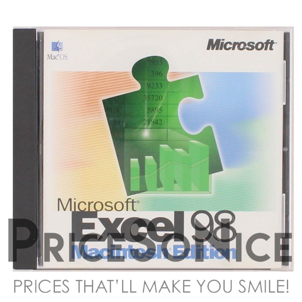 Microsoft Excel 98 Macintosh Edition CD – Vintage Mac Software – Original Disc