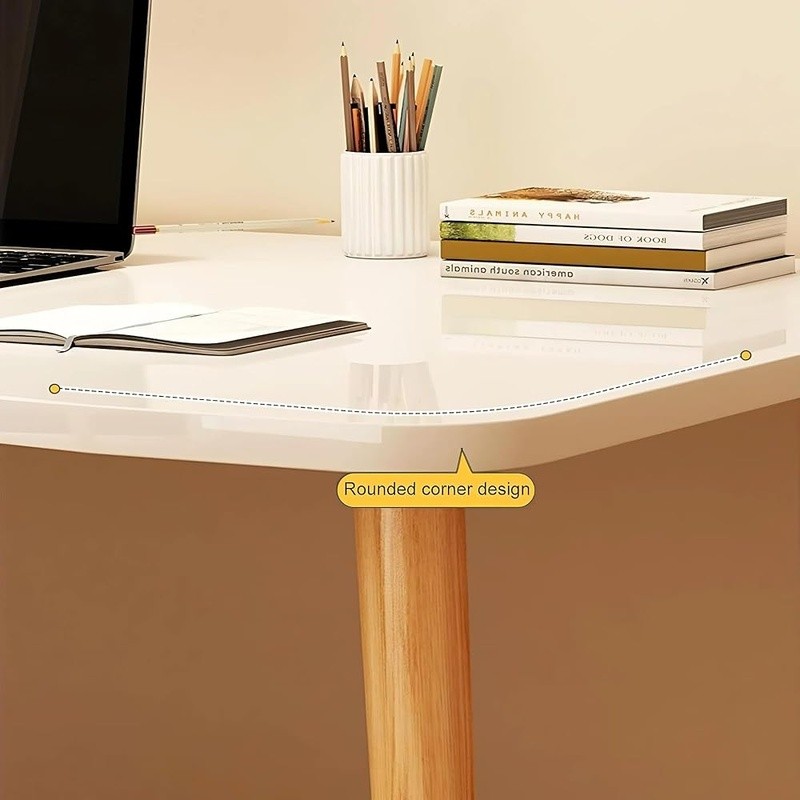 Compact Wooden Desk Easy Assembly Minimalist Design Sturdy Workspace Home Office