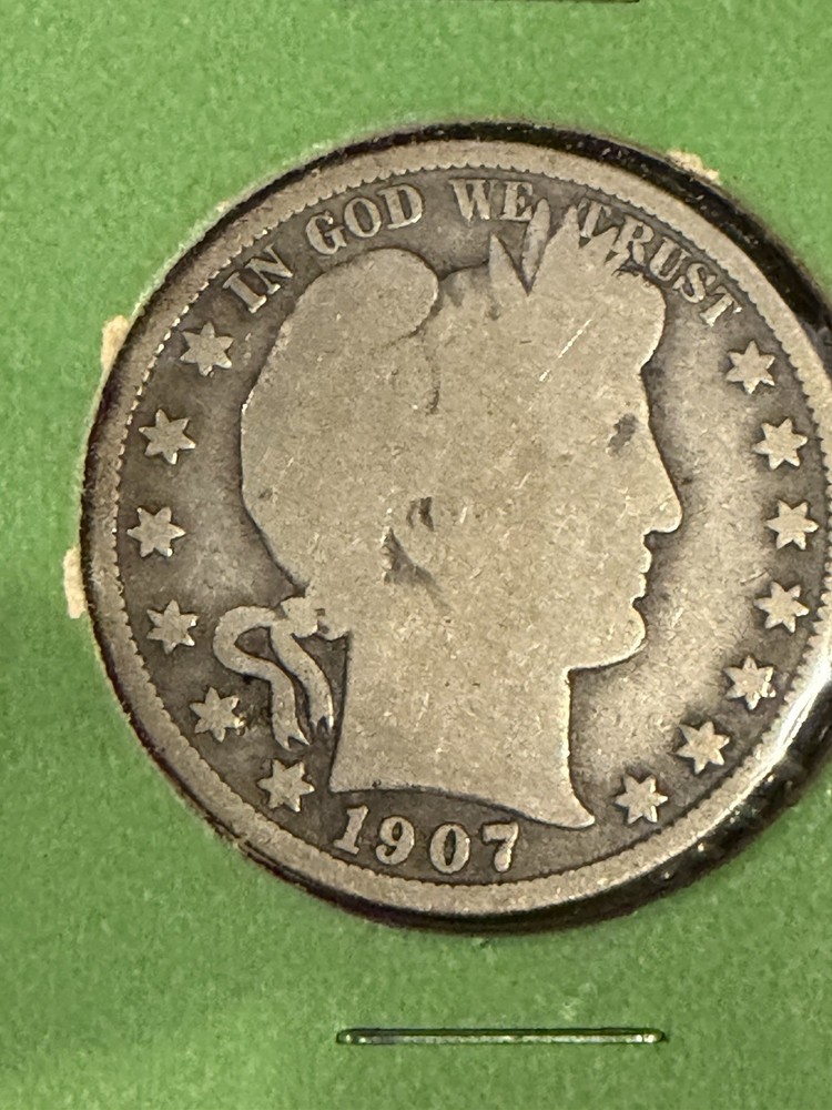 1907 50C Barber Half Dollar