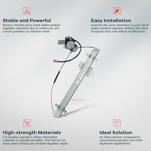 748-916 Front Left Driver Side Power Window Regulator with Motor Replacement