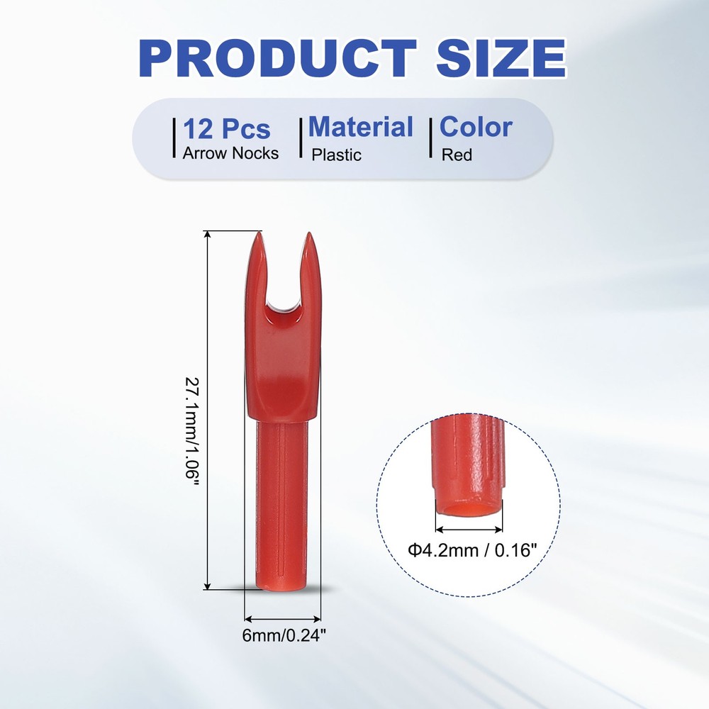 Arrow knuckles 4.2mm, 12 pieces, plastic replacement, red