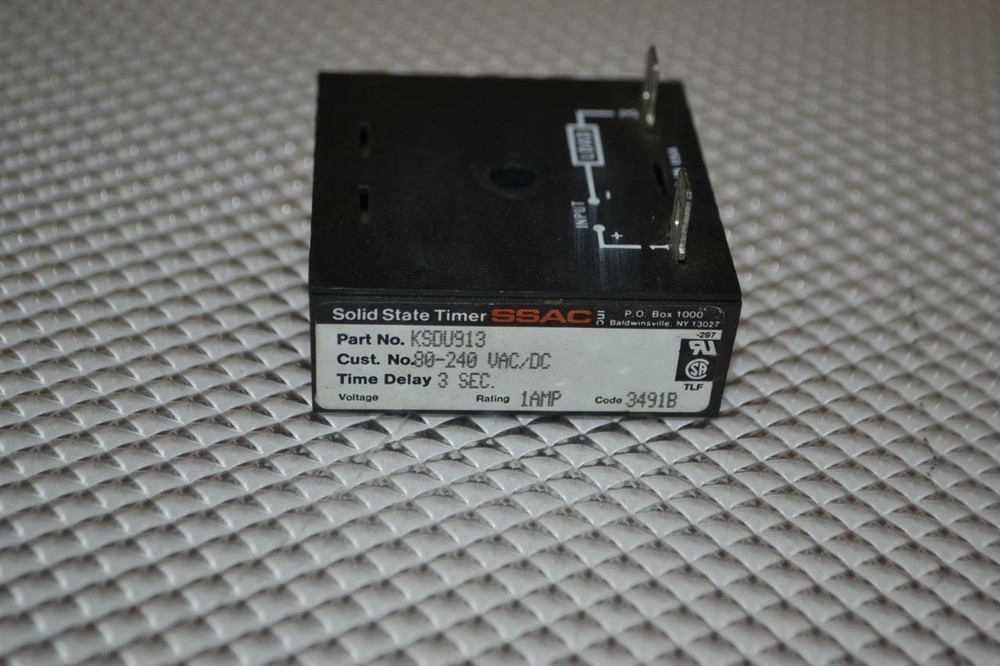 ONE USED LOT OF 2 SSAC SOLID STATE TIMERS KSDU913.