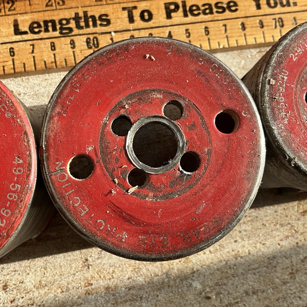 7 Milwaukee Hole Saws w/ Carbide Teeth & Plastic Hard Case & Sharpener
