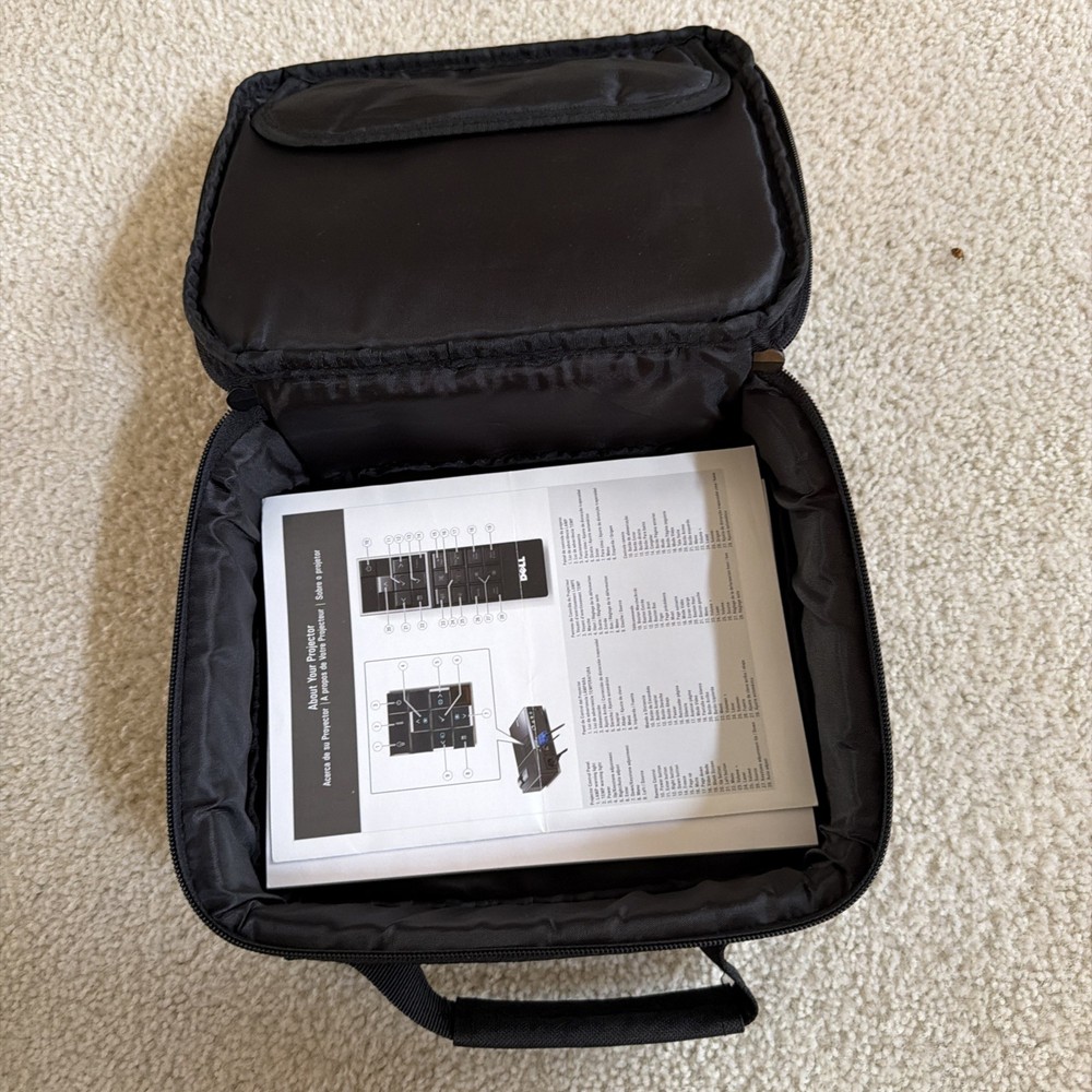 Dell M410HD Projector w/ Remote Control, Cables, & Carrying Case