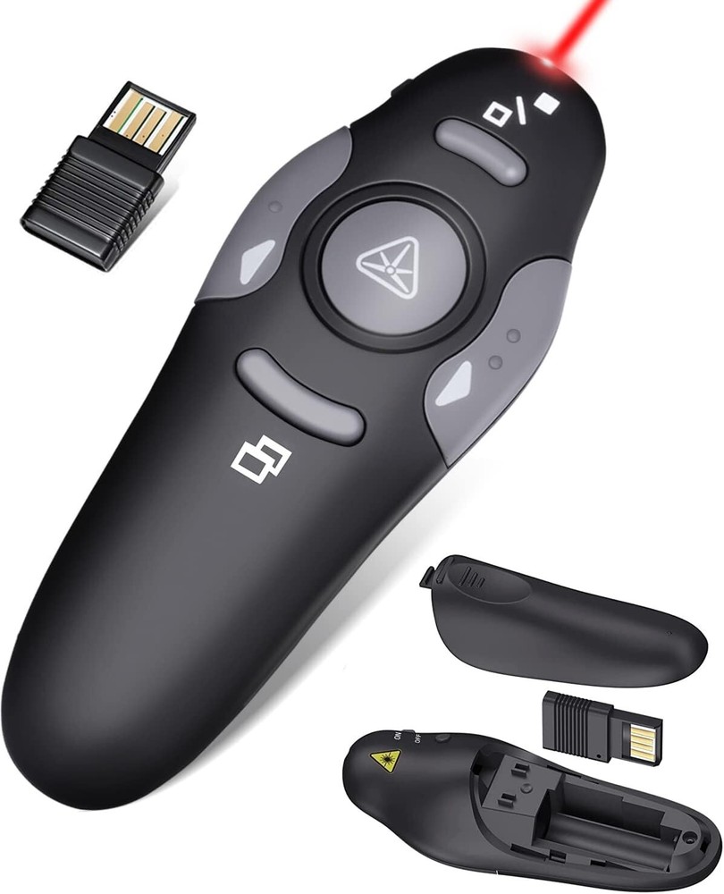 Ergonomic Wireless Presentation Clicker - Compact & Portable - Easy to Use