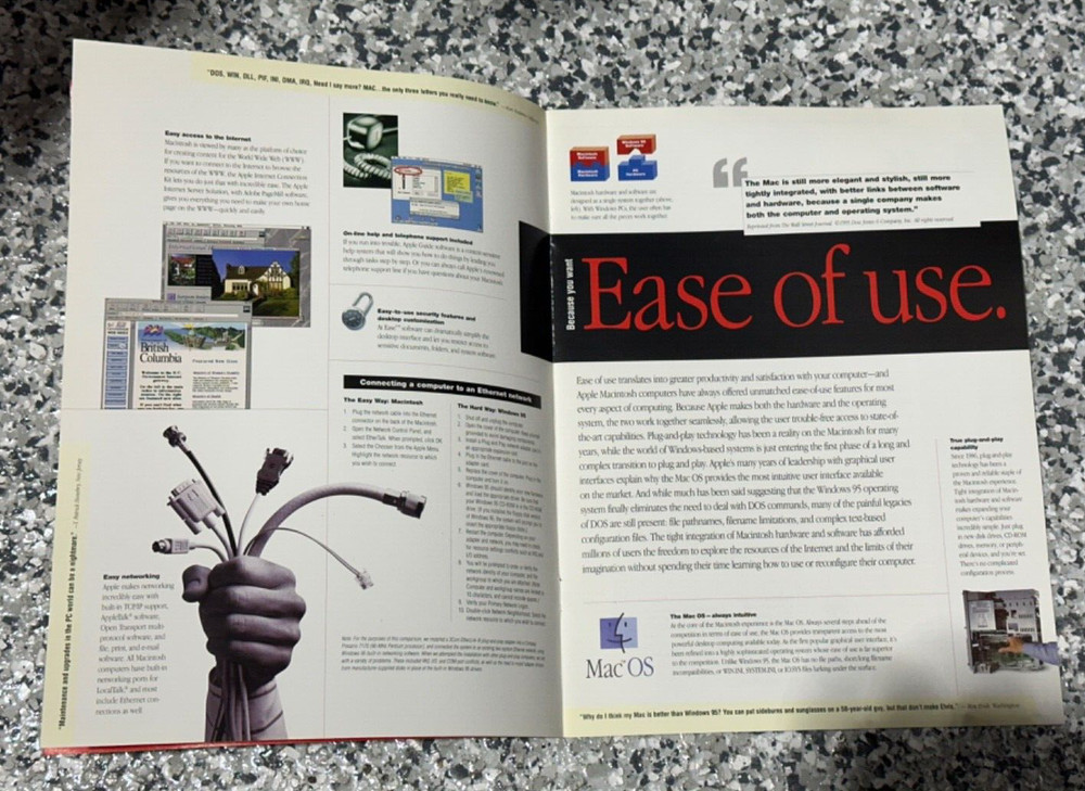 Apple Computer 1996 "Why Macintosh?" Promotional Ad Brochure