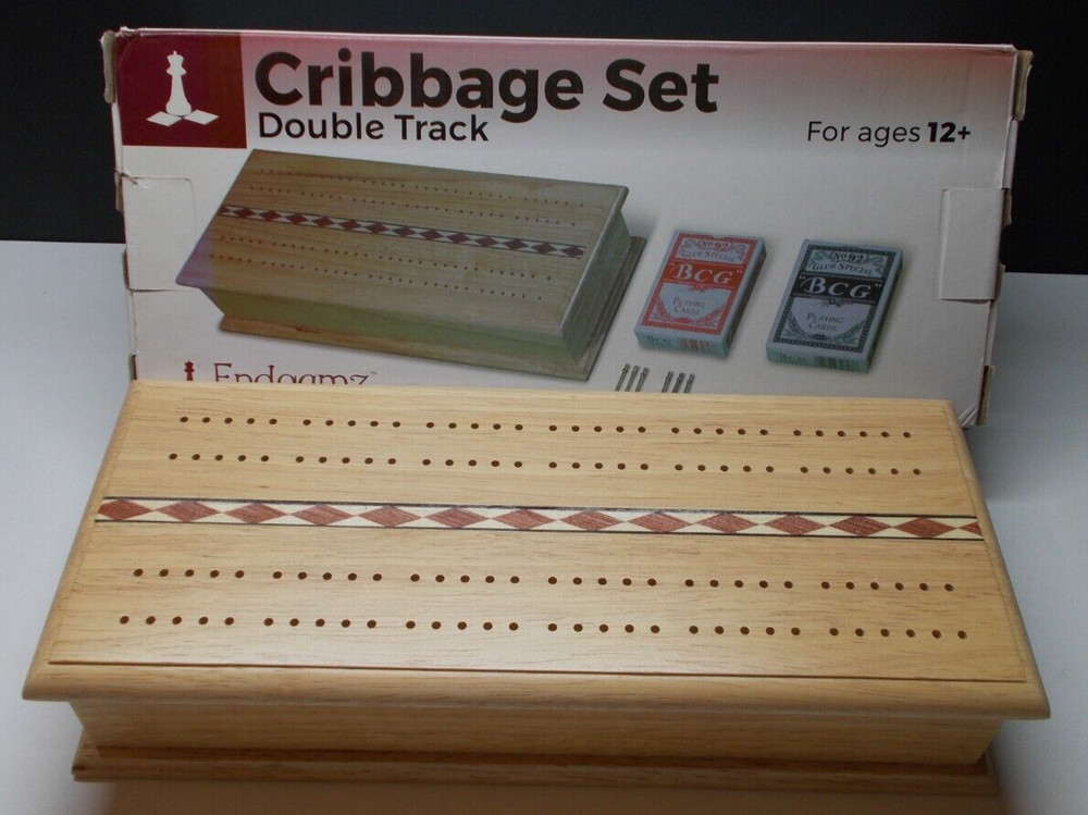 Endgamz Cribbage Set Double Track Noncontinuous 2 Player