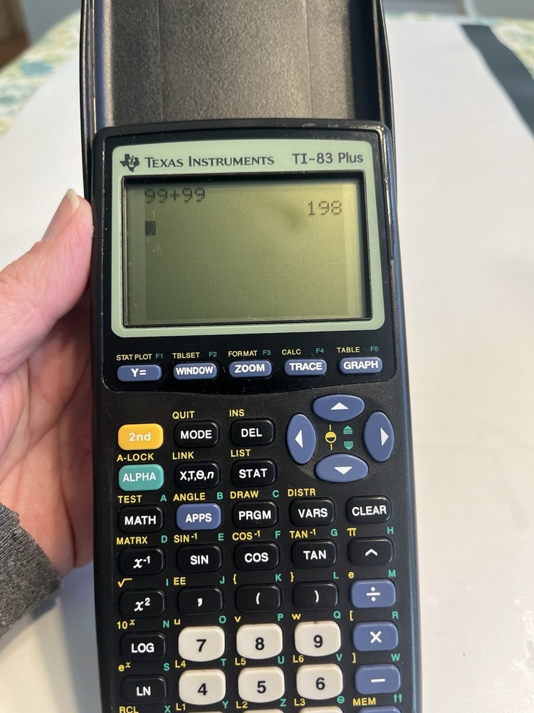 Texas Instruments TI-83 Plus Graphing Calculator Black Tested & Working