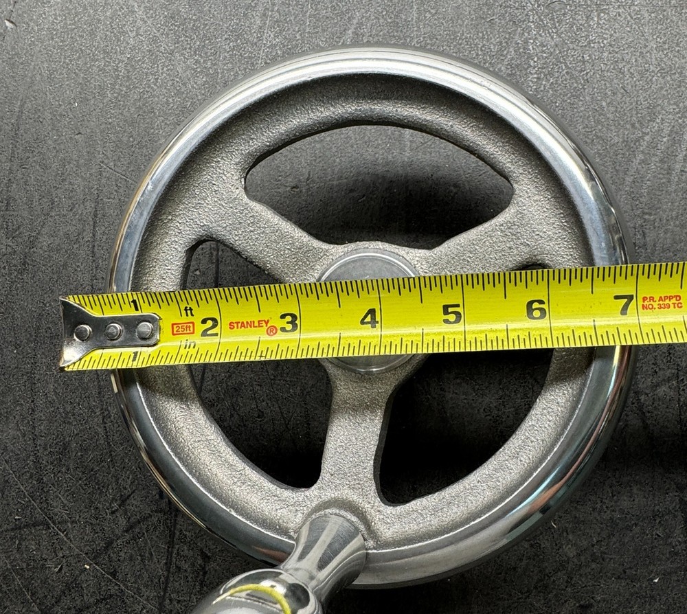 7" 3 Spoke Handwheel w/ Handle.