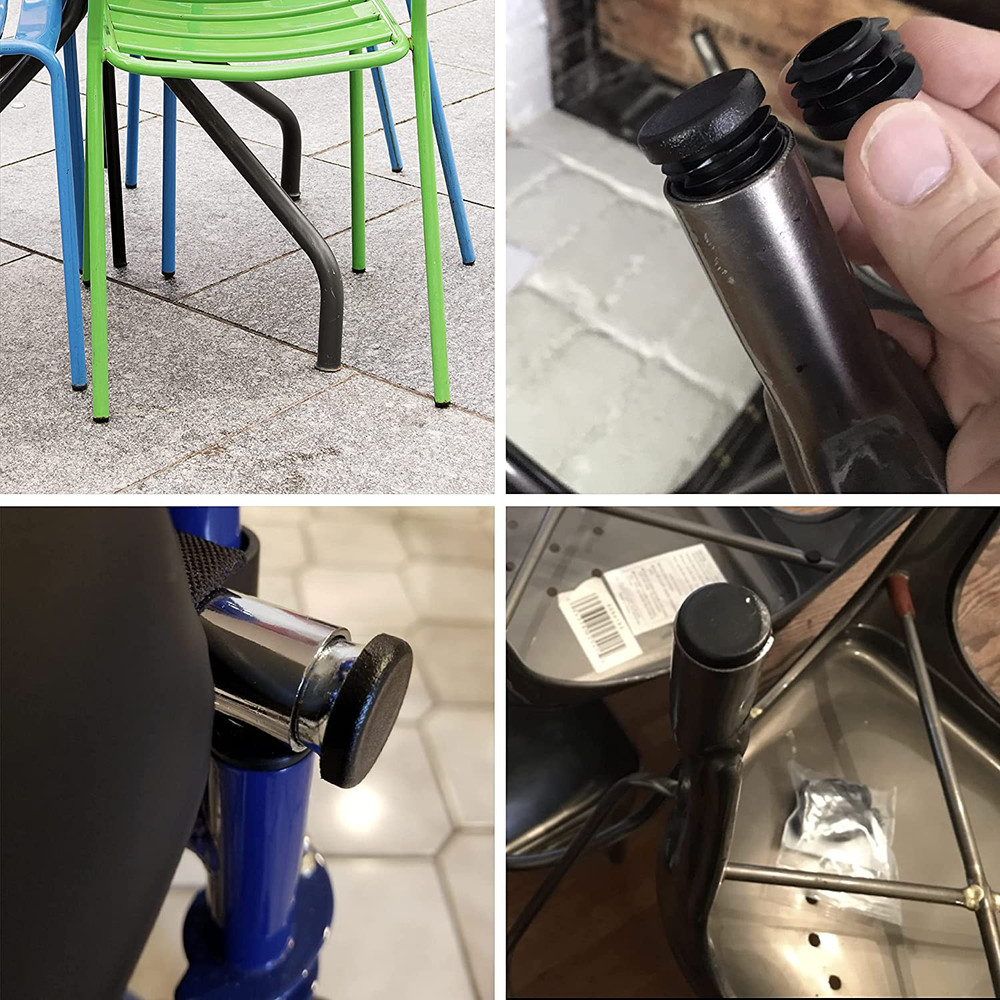 Prescott Plastics 2" Round Plastic Plug Insert Black 4 Pack