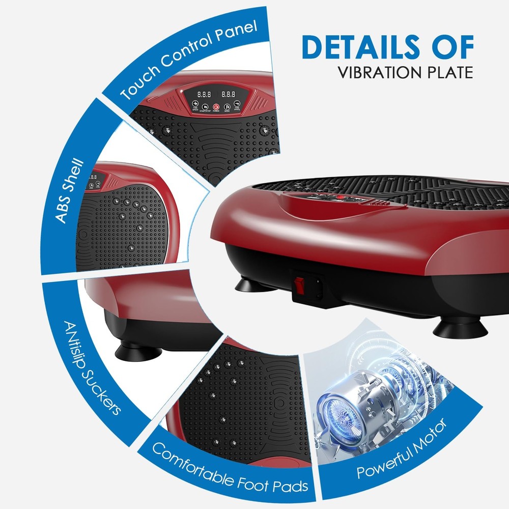 Vibration Plate Exercise Machine - Whole Body Workout Vibration Platform Lymp...