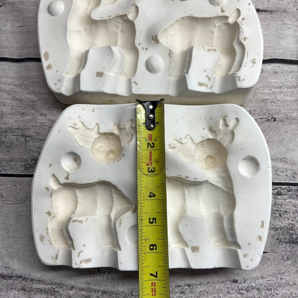 Kimple Ceramic Casting Mold Christmas Reindeer #1367