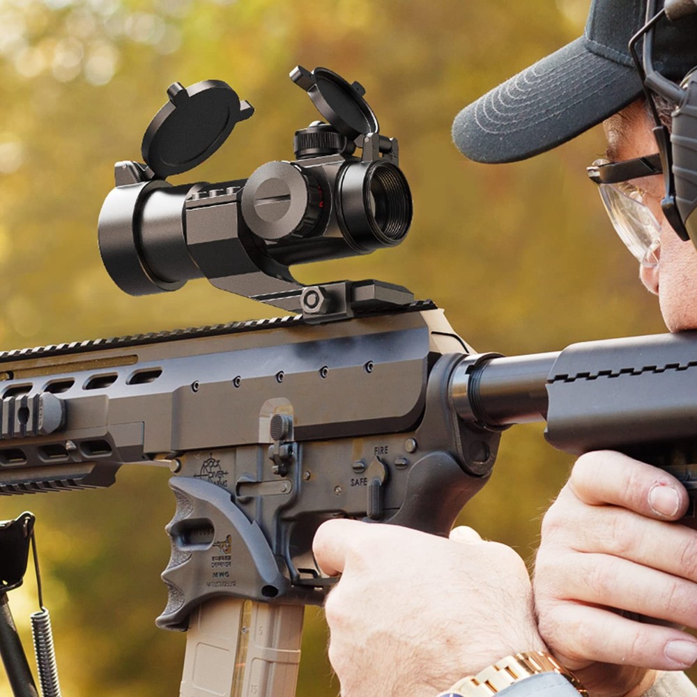 Tactical Gun Sight Red Green Dot Scope Reflex for Medium, Black