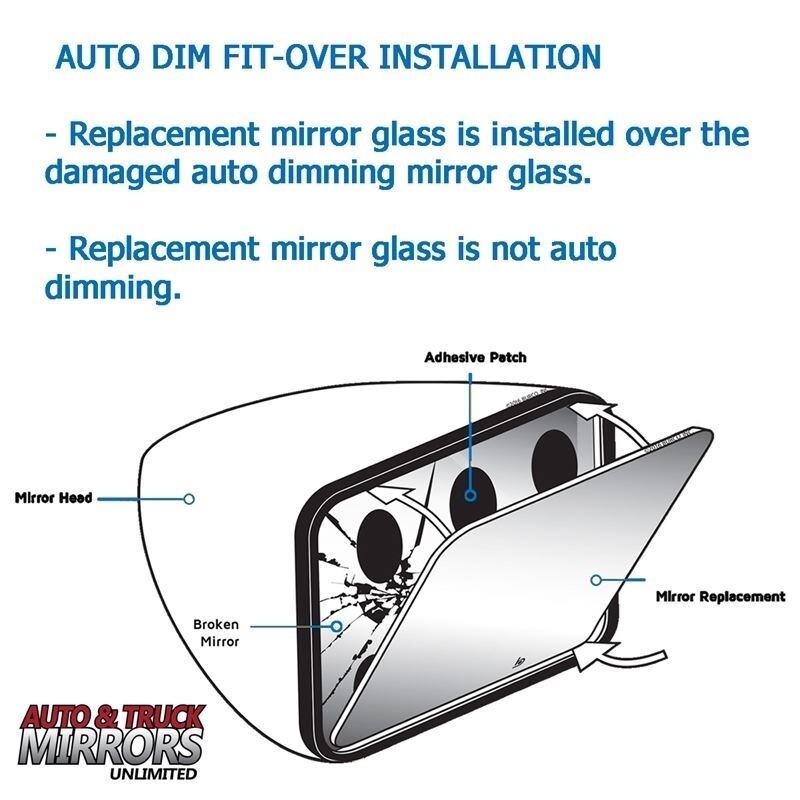 Mirror Glass Replacement + Silicone Adhesive For G-Class Driver Side - Dim Fit O