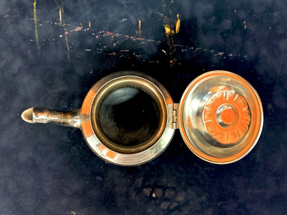 Moroccan Teapot Vintage Elegant Hand Engraved Silver Plated