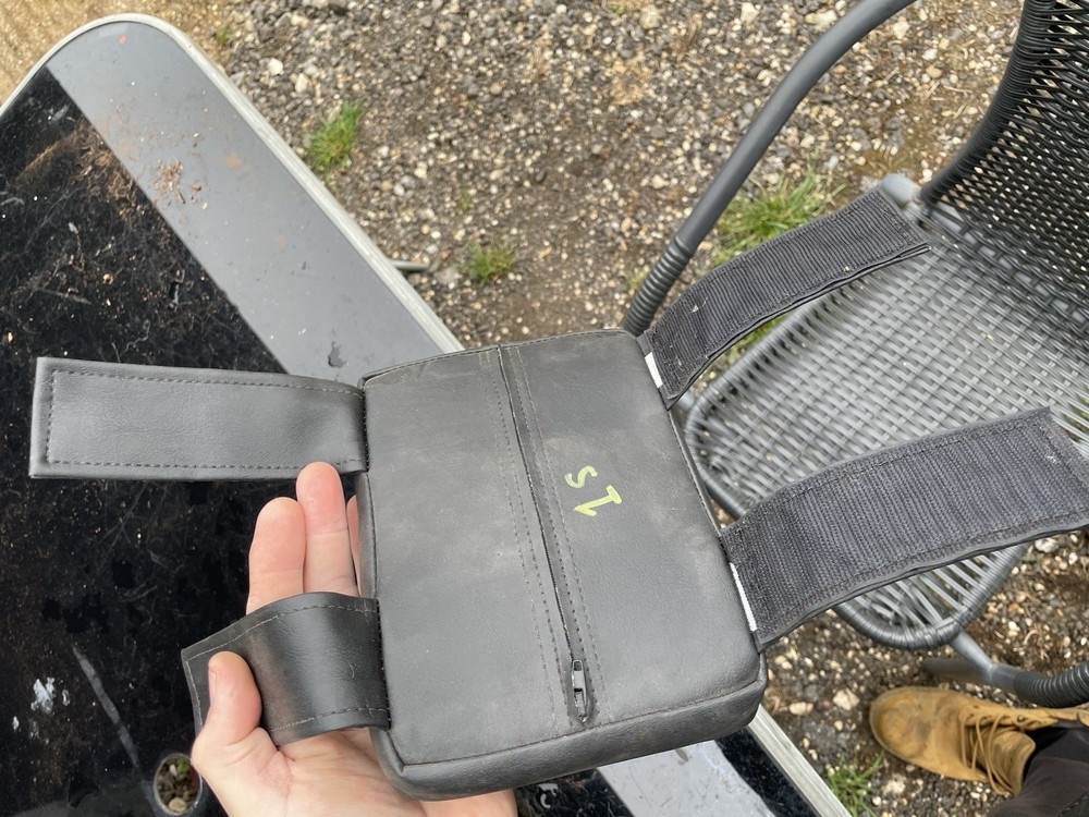Old Skool Kool Motorcycle Pillion Pad Or Backrest That Straps Round Used Good