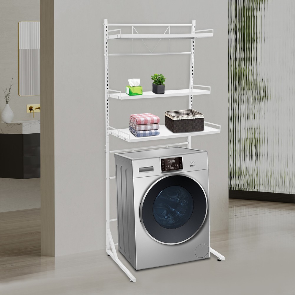 3-tier Washing Machine Shelf Multi-functional Laundry Storage Shelf Space Saving