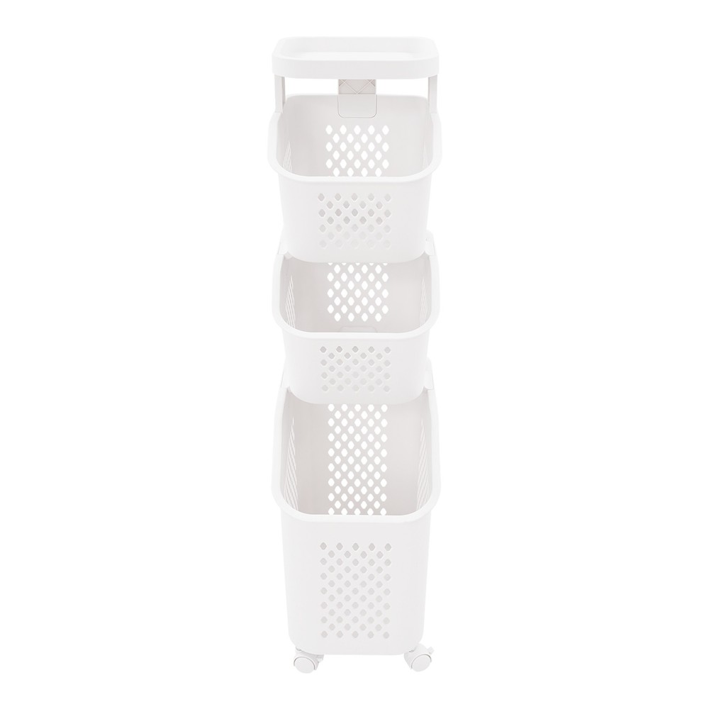 Rolling Laundry Baskets 3 Tiers Laundry Basket with Wheels Modern Laundry Hamper