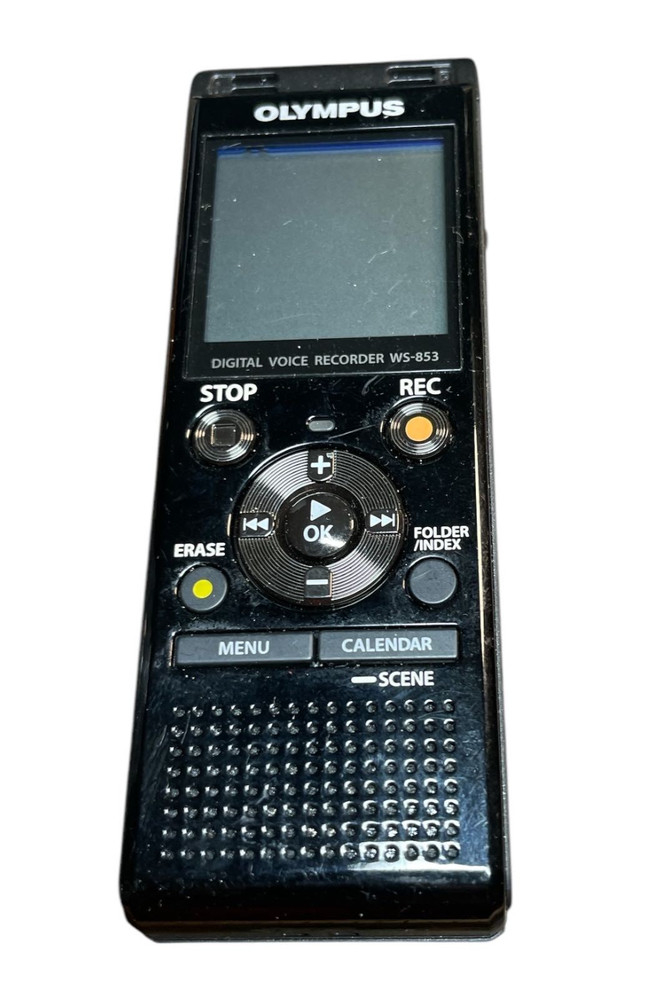 Olympus Digital Voice Recorder WS-853 Micro SD Handheld Black Untested 4.25"