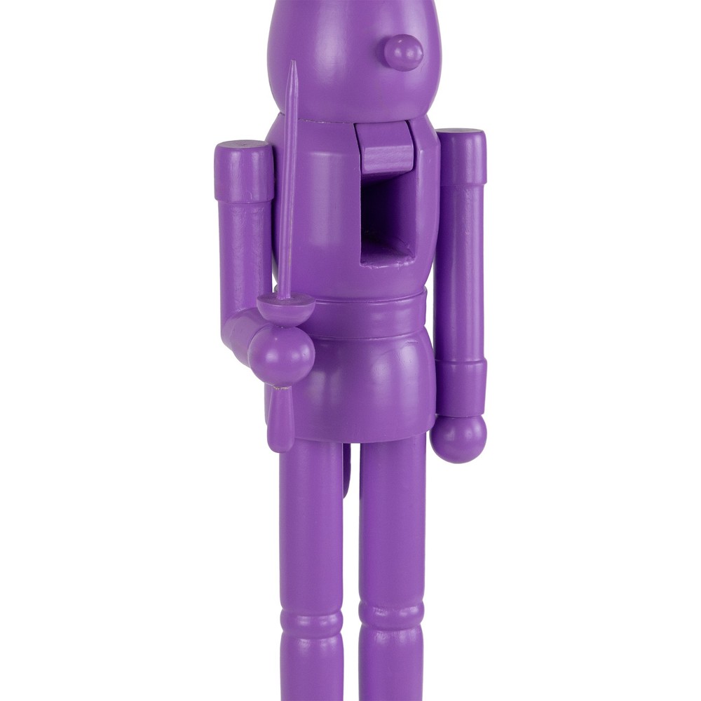 Northlight Nutcracker Soldier Standing Christmas Figure - 15" - Solid Purple