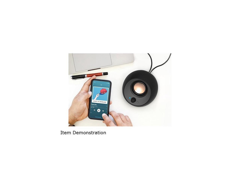 Creative Pebble V3 2.0 Bluetooth Speaker System - 8 W RMS - Black - Desktop - 10