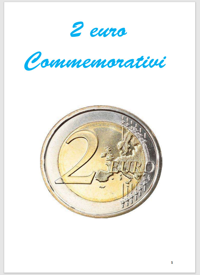 Wallet sheets 42 pockets 2 EURO COMMEMORATIVE 2004 2023 PDF size a4