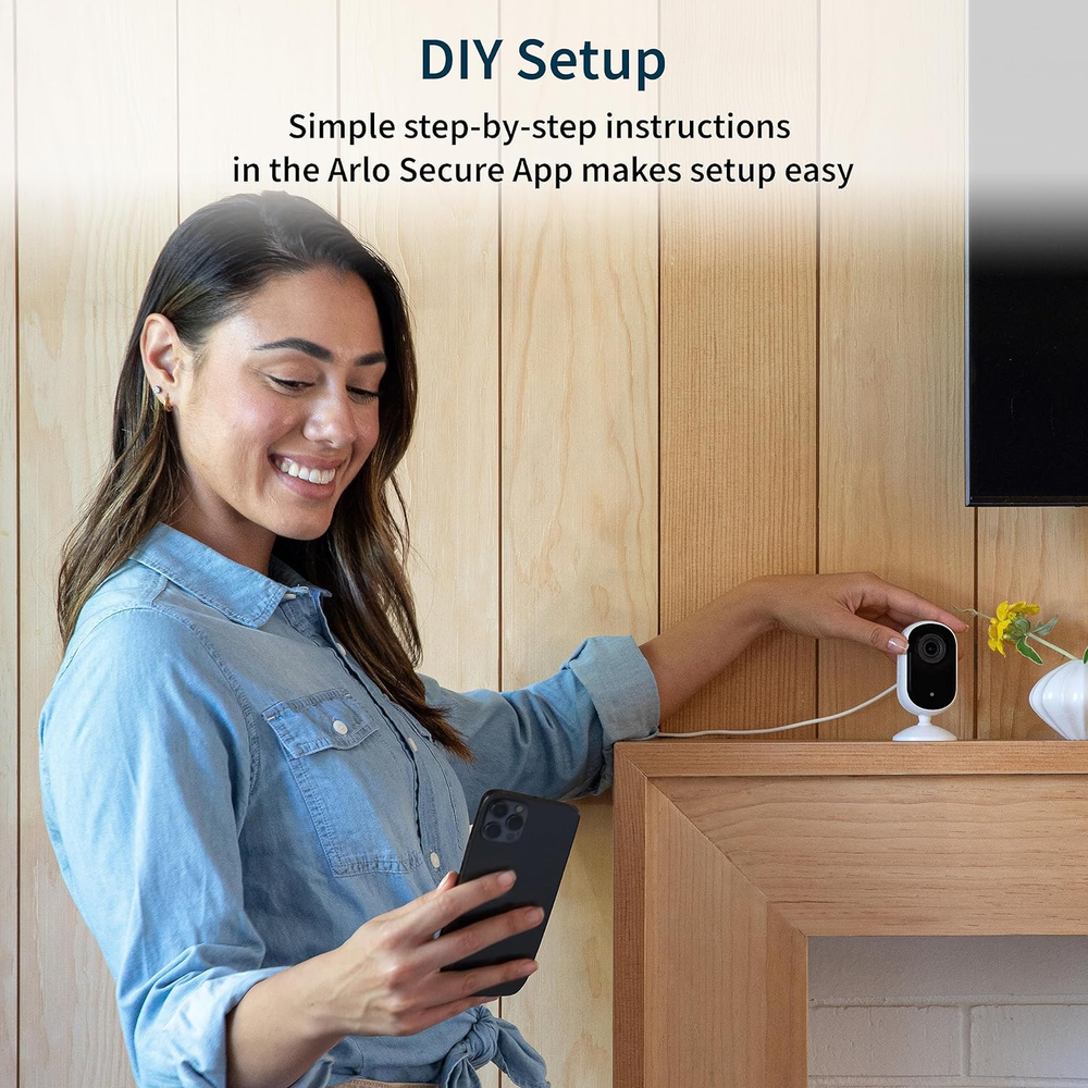 Essential Indoor 2K Security Camera 2nd Generation 1 Pack Home Security Wi-Fi