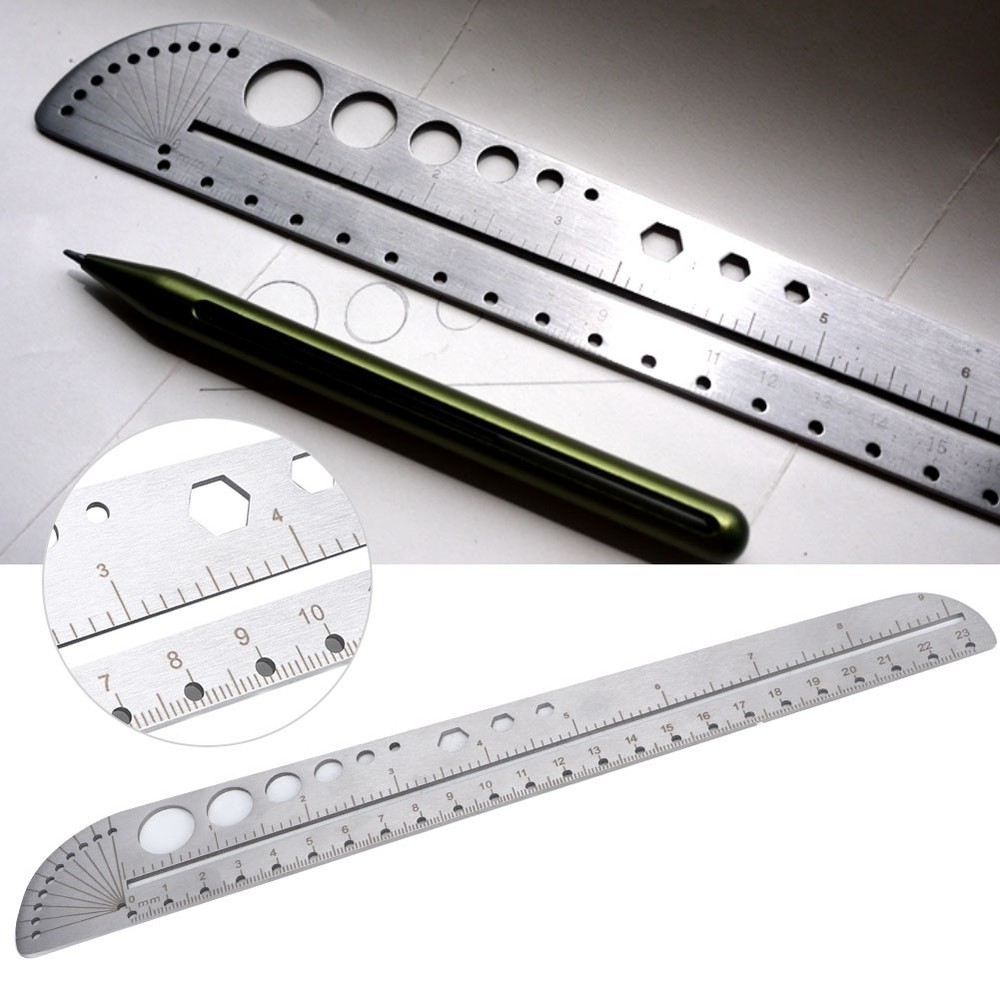 Multifunctional Scale Ruler Compass Protractor Measuring Tool For Designers Use