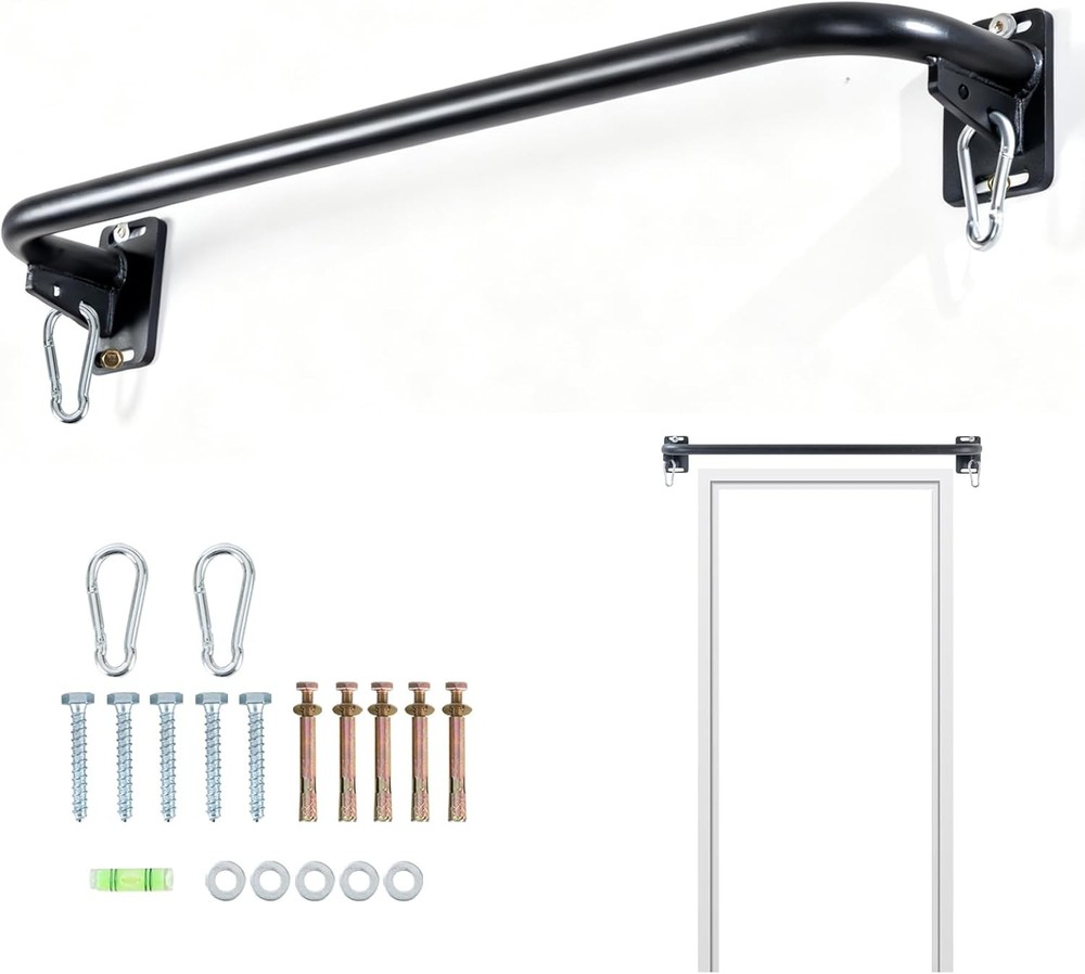 Wall Mounted Pull Up Bar, Door Frame Pull Up Bar for Home Gym, Professional Dril