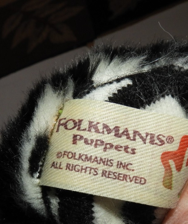 Folkmanis Zebra Stage Hand Puppet 13"