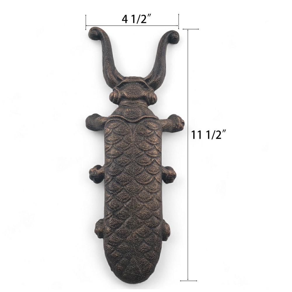 Cast Iron Bug Beetle Figural Boot Jack Tool Horn shoe tool brown Rustic western