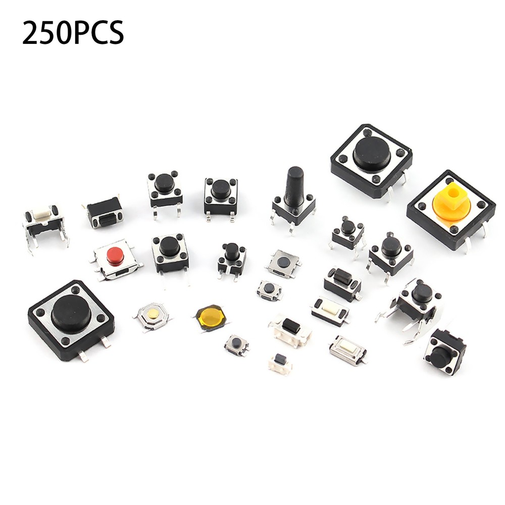 25 Types Assorted Micro Switch Push Tact Button ON/OFF Touch Button Switch Kit b