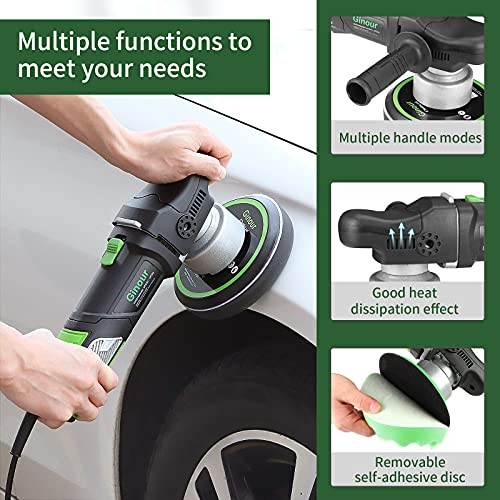 Buffer Polisher, 6 inch Dual Action Buffer for Car Detailing, Variable Speed