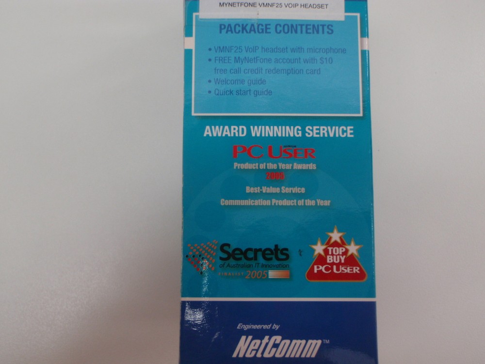 NETCOMM MYNETFONE VMNF25 VOIP HEADSET